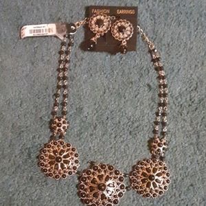 Necklace and earrings